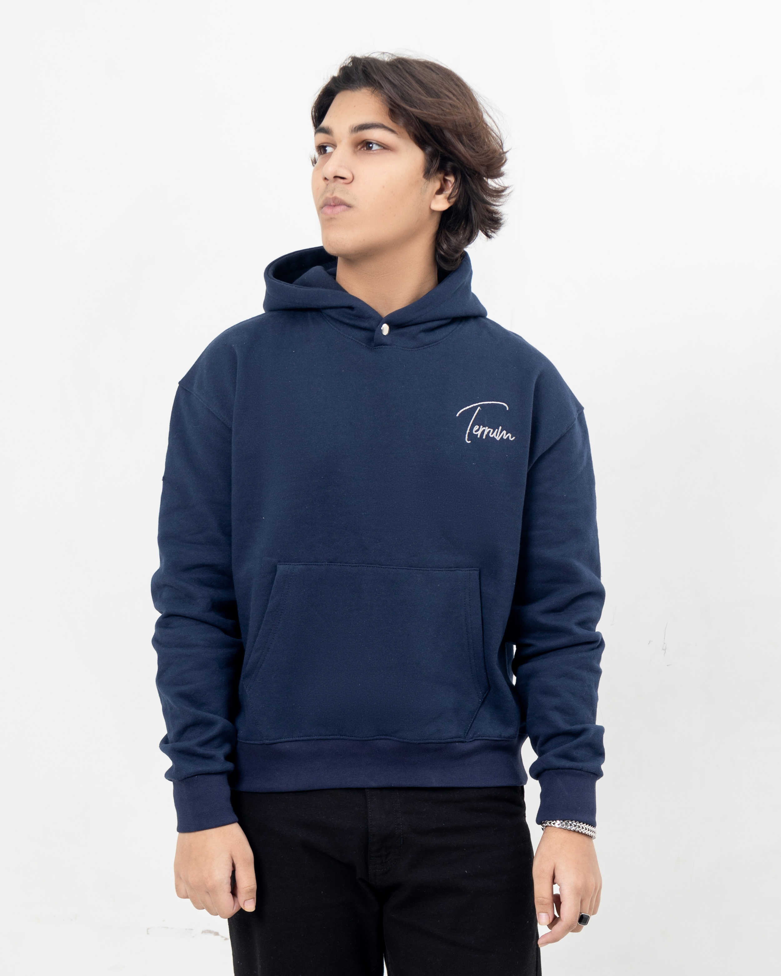 Nomad Crop Hoodie - Midnight Navy