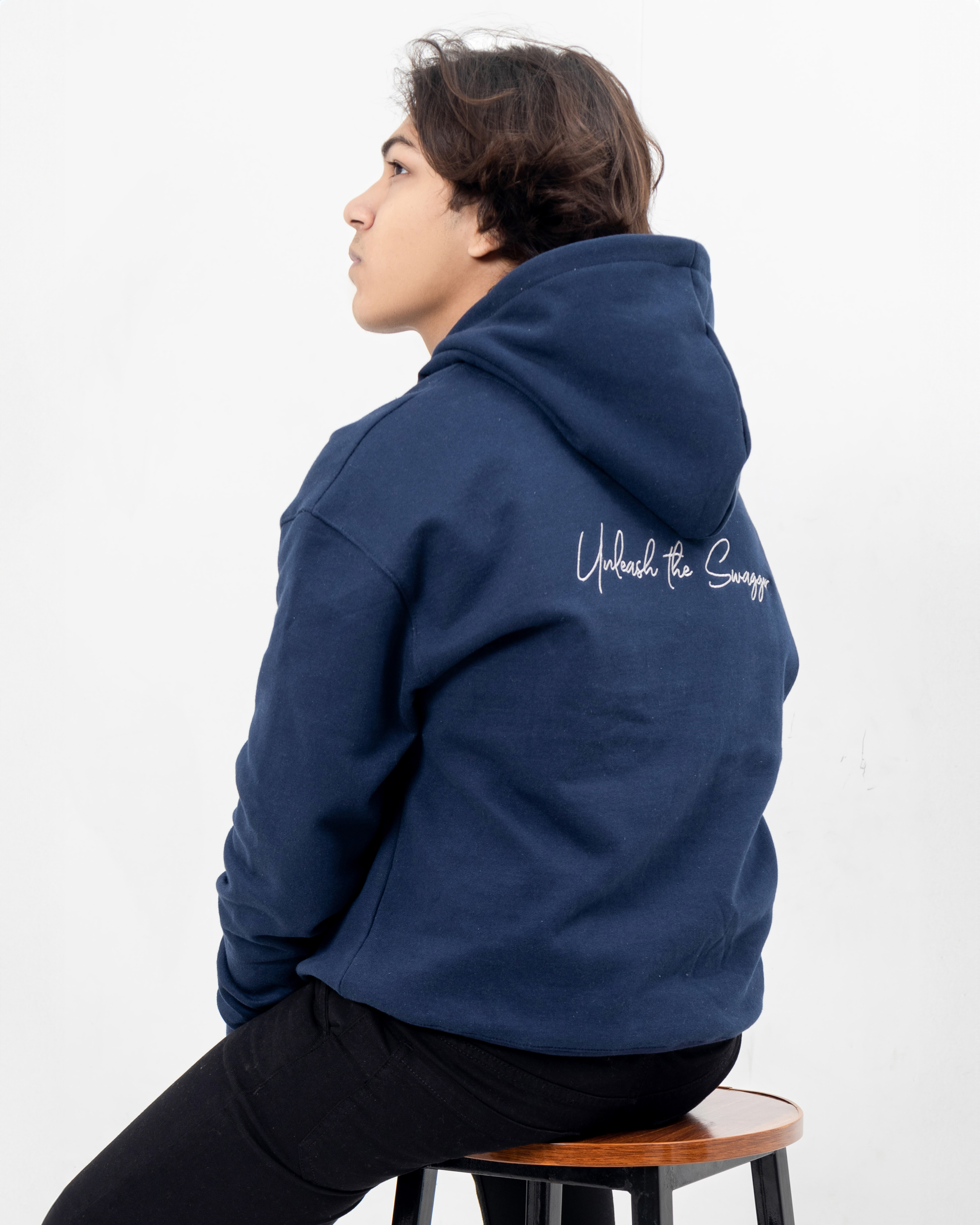 Nomad Crop Hoodie - Midnight Navy